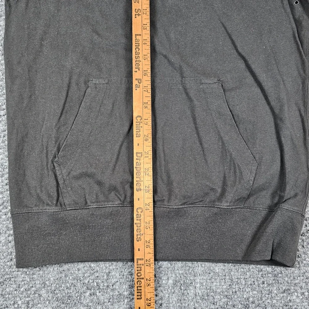 J Crew Oarsman Gray Long Sleeve Hoodie Pockets Drawstring Sweatshirt Men's Small